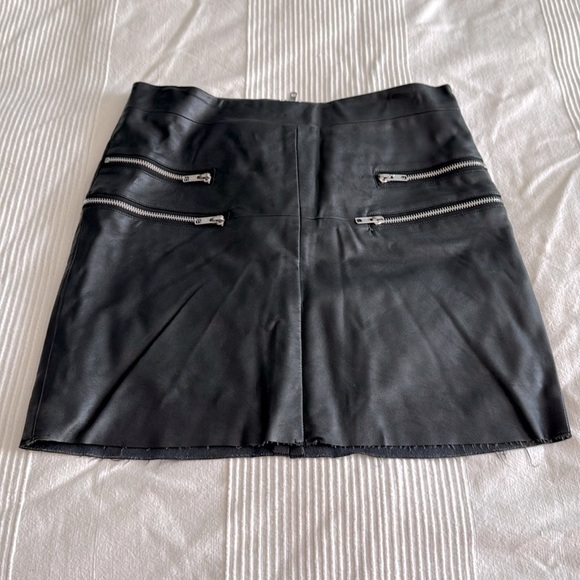 Olivaceous Black Faux Leather Mini Skirt Size Small - Picture 1 of 6